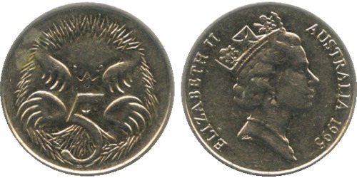 5 центов 1995 Австралия