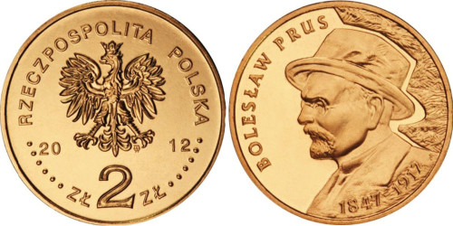 2 злотых 2012 Польша — 100 лет со дня смерти Болеслава Пруса