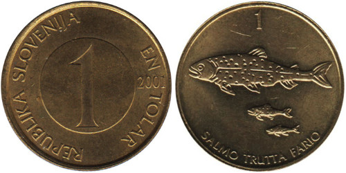 1 толар 2001 Словения