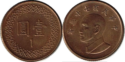 1 доллар 1984 Тайвань