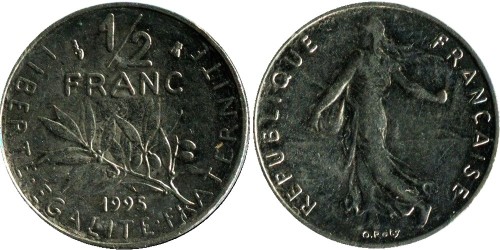 1/2 франка 1995 Франция