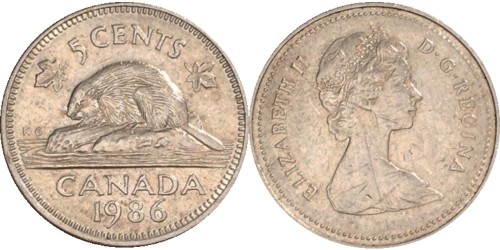 5 центов 1986 Канада