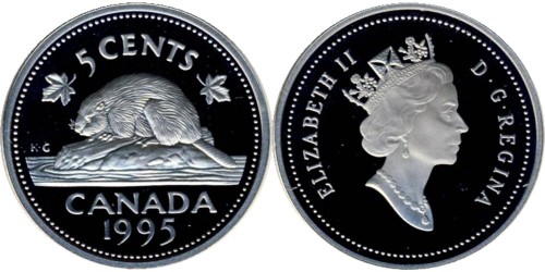 5 центов 1995 Канада