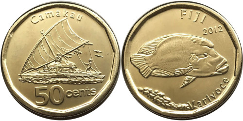 50 центов 2012 Фиджи UNC — Волнистый губан