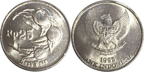25 рупий 1995 Индонезия