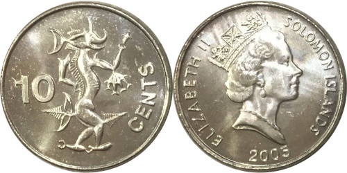10 центов 2005 Соломоновы острова UNC