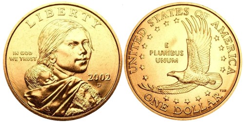 1 доллар 2002 D США  — Парящий орёл