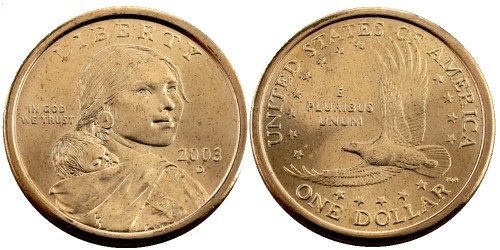 1 доллар 2003 D США  — Парящий орёл