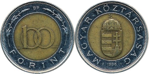 100 форинтов 1996 Венгрия