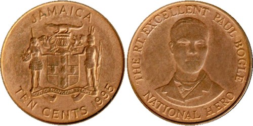 10 центов 1995 Ямайка