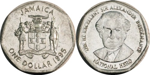1 доллар 1995 Ямайка