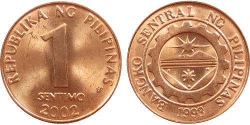 1 сентимо 2002 Филиппины UNC