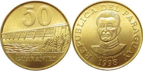 50 гуарани 1998 Парагвай