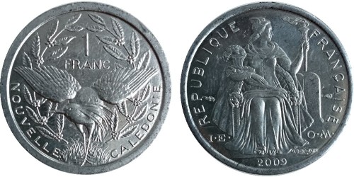 1 франк 2009 Новая Каледония