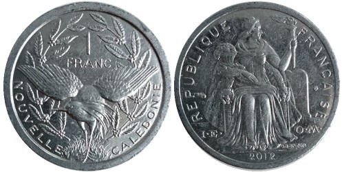 1 франк 2012 Новая Каледония