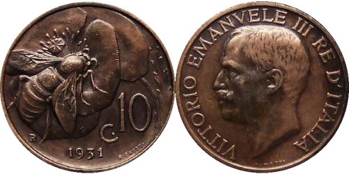 10 чентезимо 1931 Италия