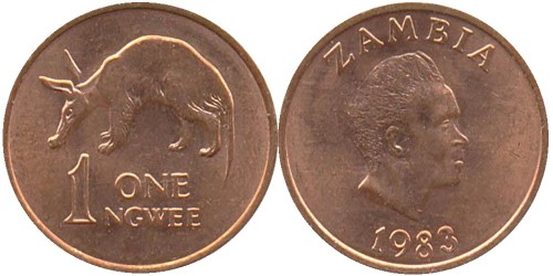 1 нгве 1983 Замбия UNC