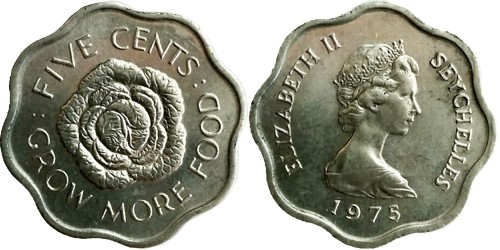 5 центов 1975 Сейшельские острова
