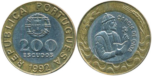 200 эскудо 1992 Португалия