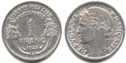 1 франк 1948 Франция — В