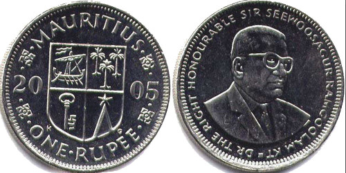 1 рупия 2005 Маврикий