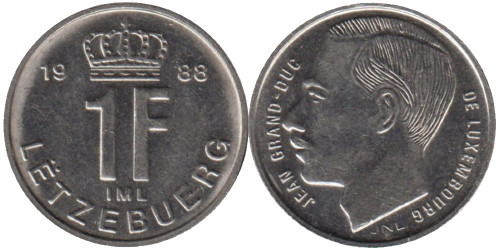 1 франк 1988 Люксембург