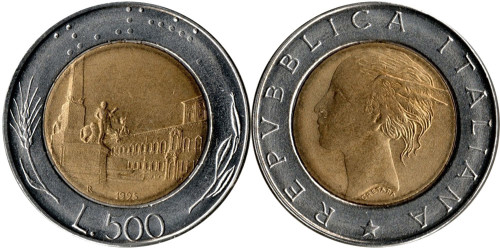 500 лир 1995 Италия