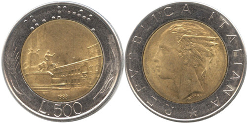500 лир 1983 Италия