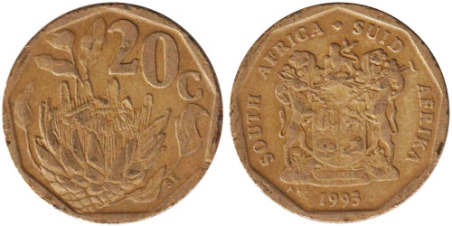 20 центов 1993 ЮАР