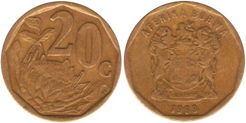 20 центов 1999 ЮАР