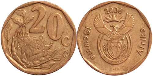 20 центов 2008 ЮАР