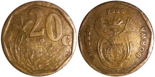 20 центов 2000 ЮАР