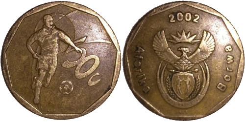 50 центов 2002 ЮАР — 10 лет южноафриканскому футбольному клубу «Бафана Бафана»