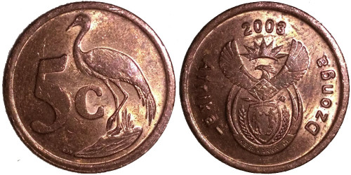 5 центов 2003 ЮАР