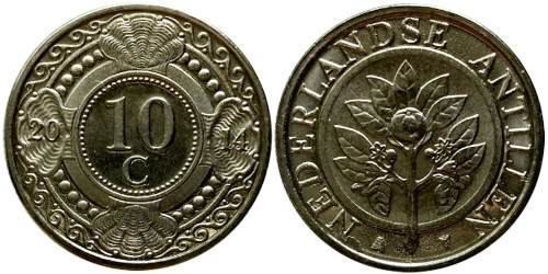 10 центов 2014 Нидерландские Антильские острова UNC