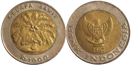 1000 рупий 1997 Индонезия