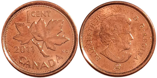 1 цент 2011 Канада