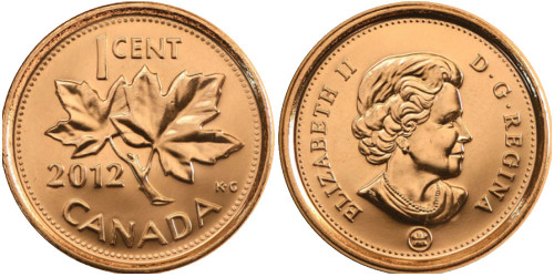 1 цент 2012 Канада