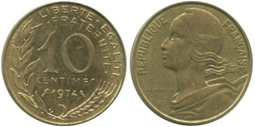 10 сантимов 1974 Франция