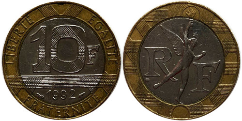 10 франков 1992 Франция