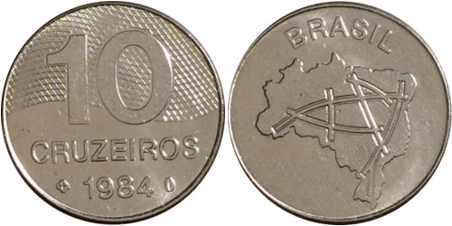 10 крузейро 1984 Бразилия