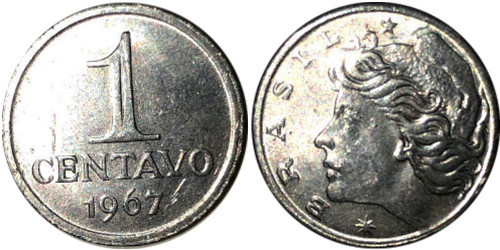 1 сентаво 1967 Бразилия