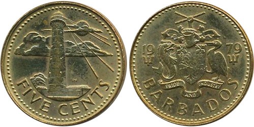 5 центов 1979 Барбадос
