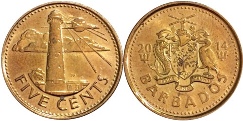 5 центов 2014 Барбадос