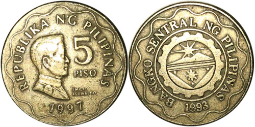 5 песо 1997 Филиппины