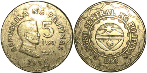 5 песо 1998 Филиппины