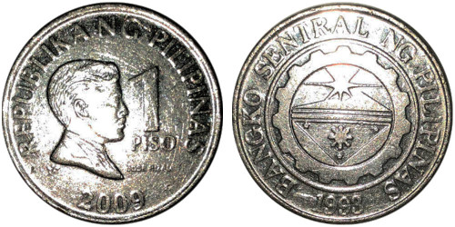 1 песо 2009 Филиппины