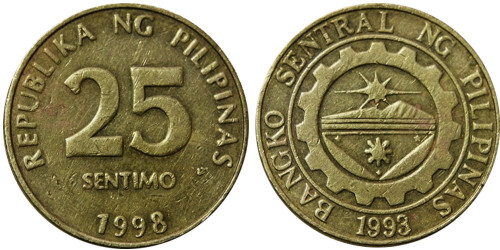 25 сантимов 1998 Филиппины