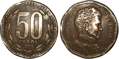 50 песо 2000 Чили