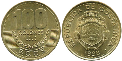 100 колон 1998 Коста Рика